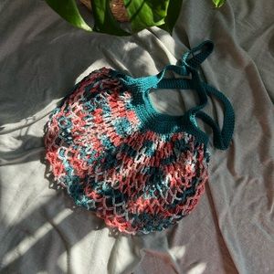 Handmade crochet shopper bag